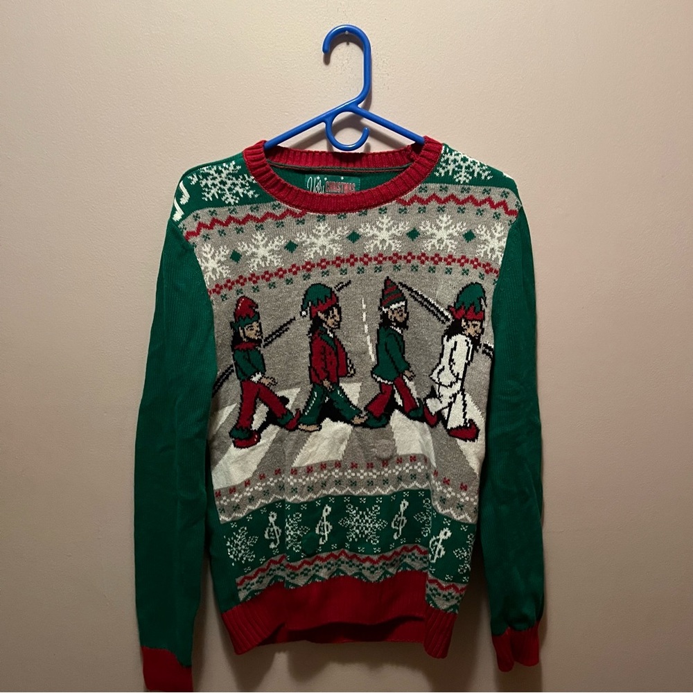 Ugly Christmas Sweater with Beatles
